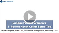 Landau Proflex Women's 5-Pocket Notch Collar Scrub Top	